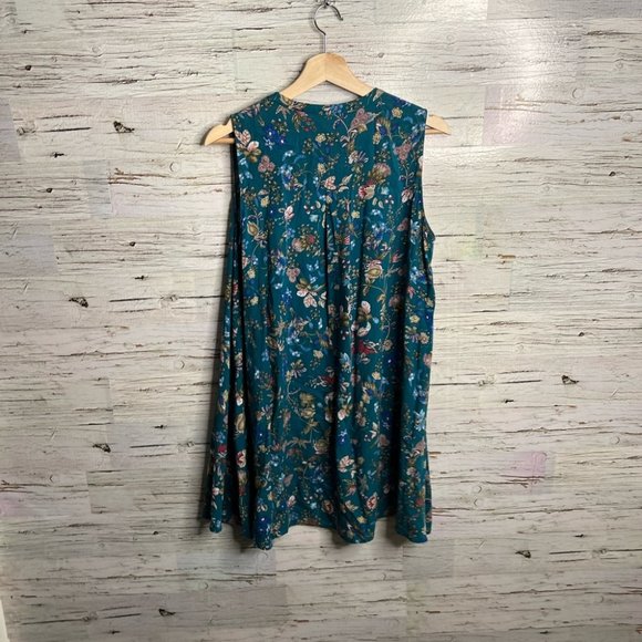 Umgee blue floral dress mini size small - Picture 6 of 7